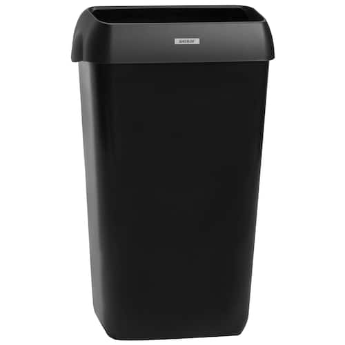 KATRIN Papperskorg, svart plast, 25 l, 550 x 330 x 230mm