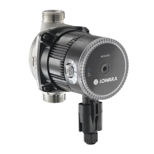 Lowara Ecocirc 25-6/130 N Tappvarmvattenpump 130 mm, 1 1/2 tum, 25 (1")