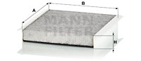 Kupéfilter MANN-FILTER CUK 2040