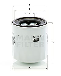 Oljefilter MANN-FILTER WD 10 001 x