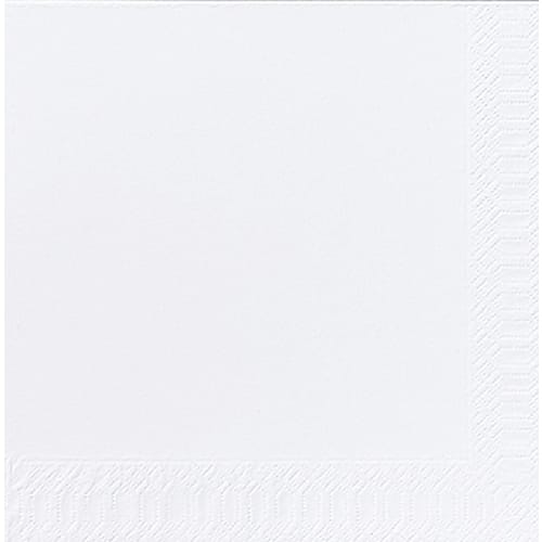 Duni Engångsservett, 3-lagers, enfärgad, ¼-vikt, 40 cm, vit