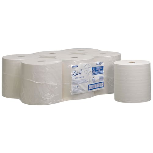 Scott® Handtork XL 1-lager, 200 mm, vit