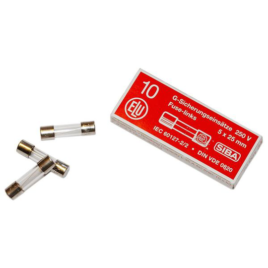 SIBA 7001005.1 Finsäkring 5 x 25 mm, medel, 10-pack 1 A