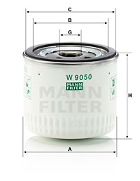 Oljefilter MANN-FILTER W 9050