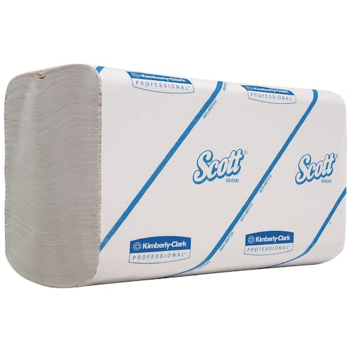 Scott® Performance liten vikt pappershandduk, 1-lager, 300 ark, kedjevikt, 215 mm, vit