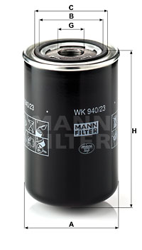 Bränslefilter MANN-FILTER WK 940/23
