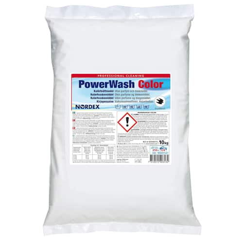 Nilfisk Tvättmedel Clara Pro PowerWash för professionellt bruk, pulver, lågskummande, färg, 10kg