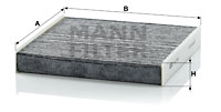 Kupéfilter MANN-FILTER CUK 2245