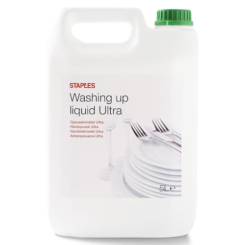 Staples Handdiskmedel flytande högkoncentrat, citrus, gult, 5 L