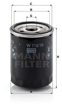 Oljefilter MANN-FILTER W 713/19
