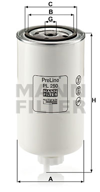 Bränslefilter MANN-FILTER PL 250