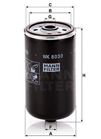 Bränslefilter MANN-FILTER WK 8030