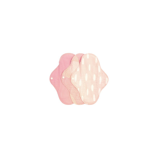 Imse Ekologiska Tygbindor Classic dag/normal, 3-pack Pink Sprinkle