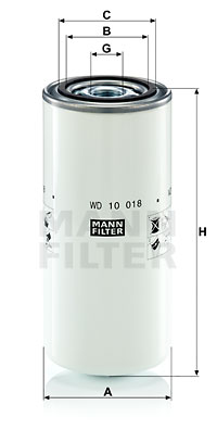 Filter, drifthydraulik MANN-FILTER WD 10 018