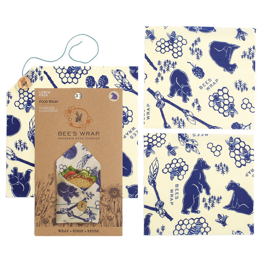 Bee's Wrap Naturligt Folie Lunch Pack, 3 st