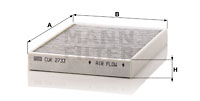 Kupéfilter MANN-FILTER CUK 2733