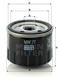 Oljefilter MANN-FILTER MW 77
