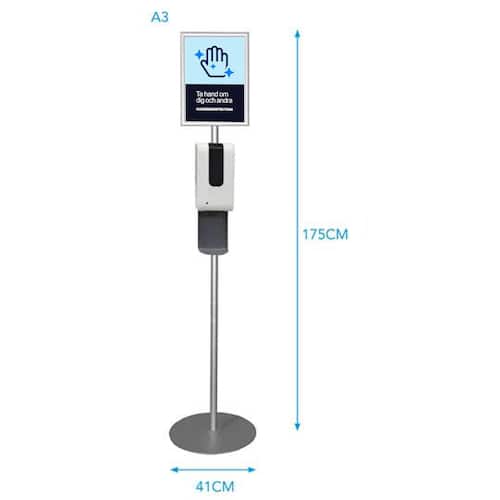 Dispenser Auto för handsprit inkl A3 klickram 175cm