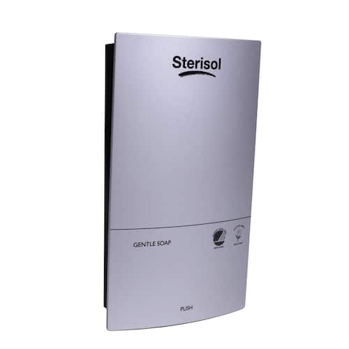 Sterisol Dispenser tvål, Ecoline, låsbar, stöldskydd, 375 ml, silver