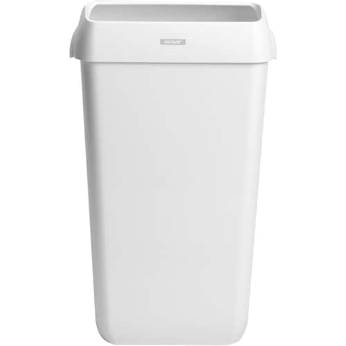 KATRIN Papperskorg med lock, 25 liter, plast, vit, 230 x 550 x 330 mm