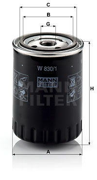 Oljefilter MANN-FILTER W 830/1