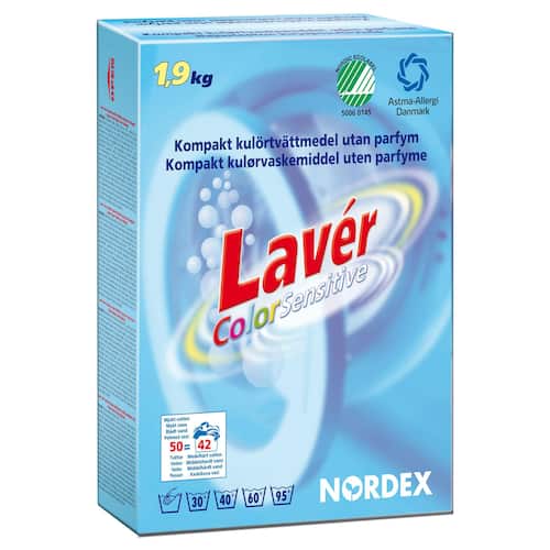 NORDEX Tvättmedel LAVÉR Color Sensitive 1,9 kg
