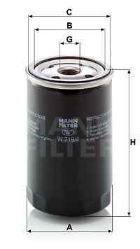 Oljefilter MANN-FILTER W 719/4