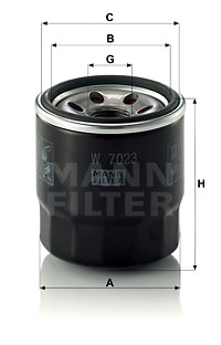 Oljefilter MANN-FILTER W 7023